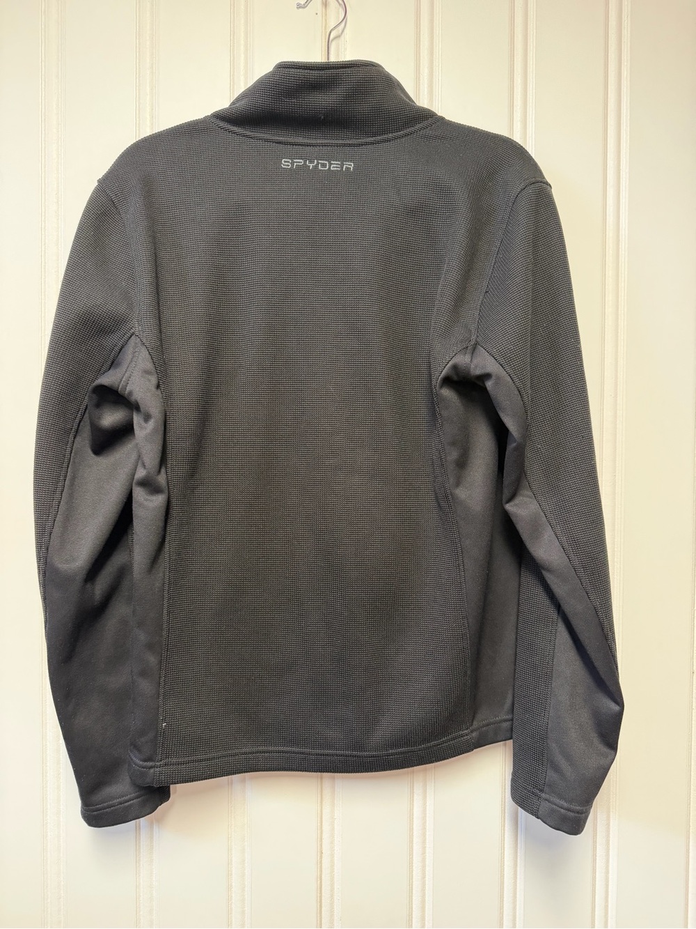 Spyder Men's Raider Waffle Knit Hybrid Full Zip Fleece Jacket Black Size S - Picture 7 of 10